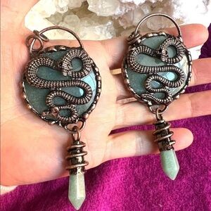 Creative Life Force Adventurine Snake Necklace